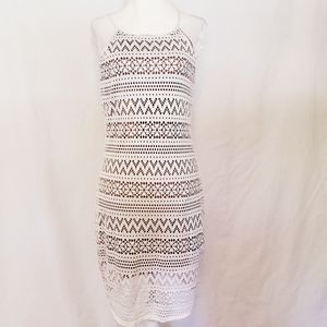 Poetry Cut Out Cream/Brown Strappy Dress